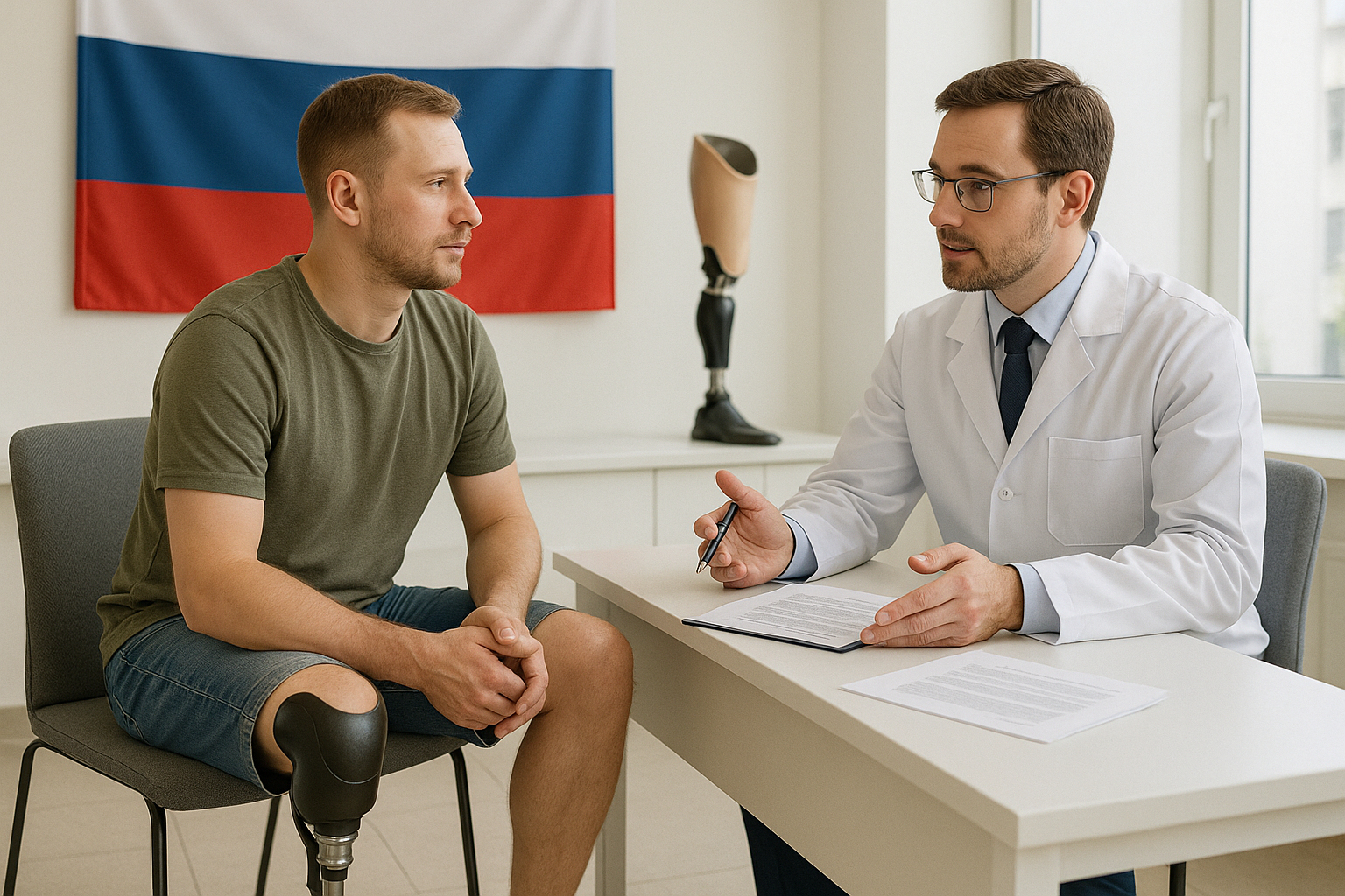 Пациент и специалист на консультации
